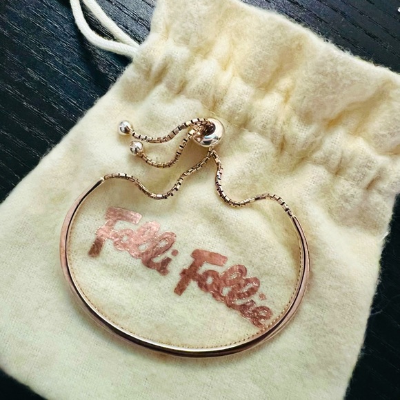 Folli follie rhinestone bracelet adjustable size - Picture 2 of 3